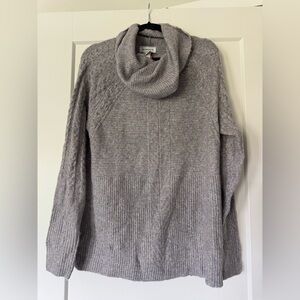 NWT Liz Claiborne Heather Gray Cowl Neck Knit Sweater Size XL